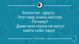Холостяк - другу: - Этот мир очень...