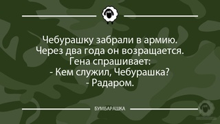 Чебурашку забрали в армию.Через два...