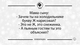 Мама сыну: - Зачем ты на холодильн...