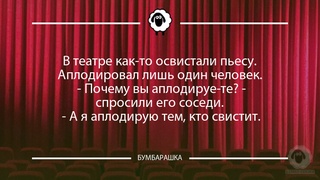 В театре как-то освистали пьесу...