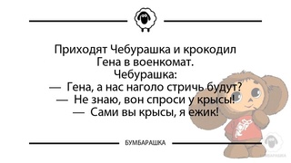 Приходят Чебурашка и крокодил ...