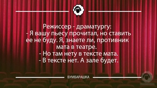 Режиссер - драматургу: - Я вашу пь...