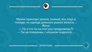 Мужик приходит домой, пьяный, все л...