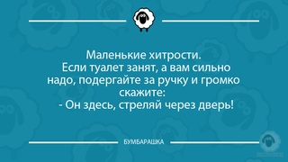 Маленькие хитрости. Если туалет за...