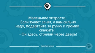 Маленькие хитрости. Если туалет за...